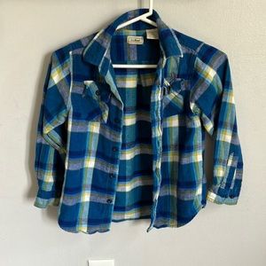 Llbean boys flannel size 6x-7 $12
